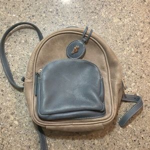 Roots mini leather backpack